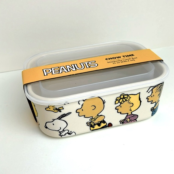 Peanuts Snoopy Stoneware Lunch Box 32 oz. With Lid Storage with Lid - Picture 1 of 16
